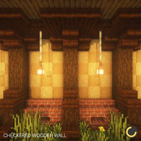 Checkered Wooden Wall