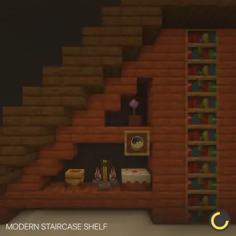 Modern Staircase Shelf